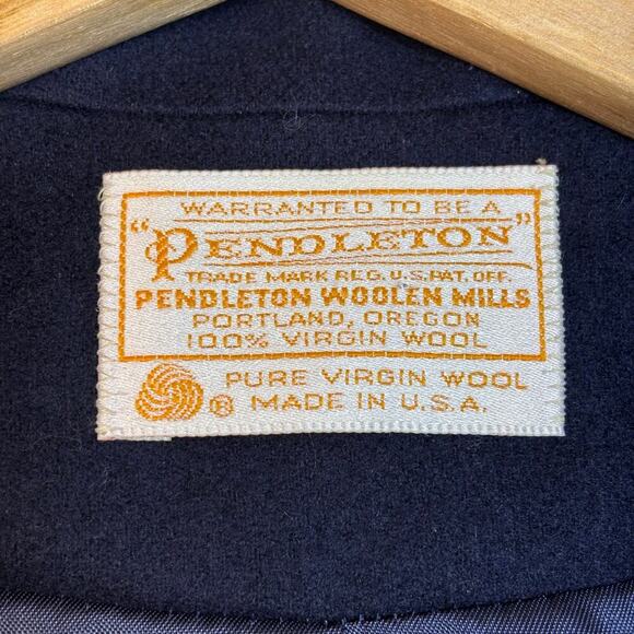 Pendleton Virgin Wool 2 buttons Blazer Size 10 Navy Blue Professional Academia - Picture 4 of 7
